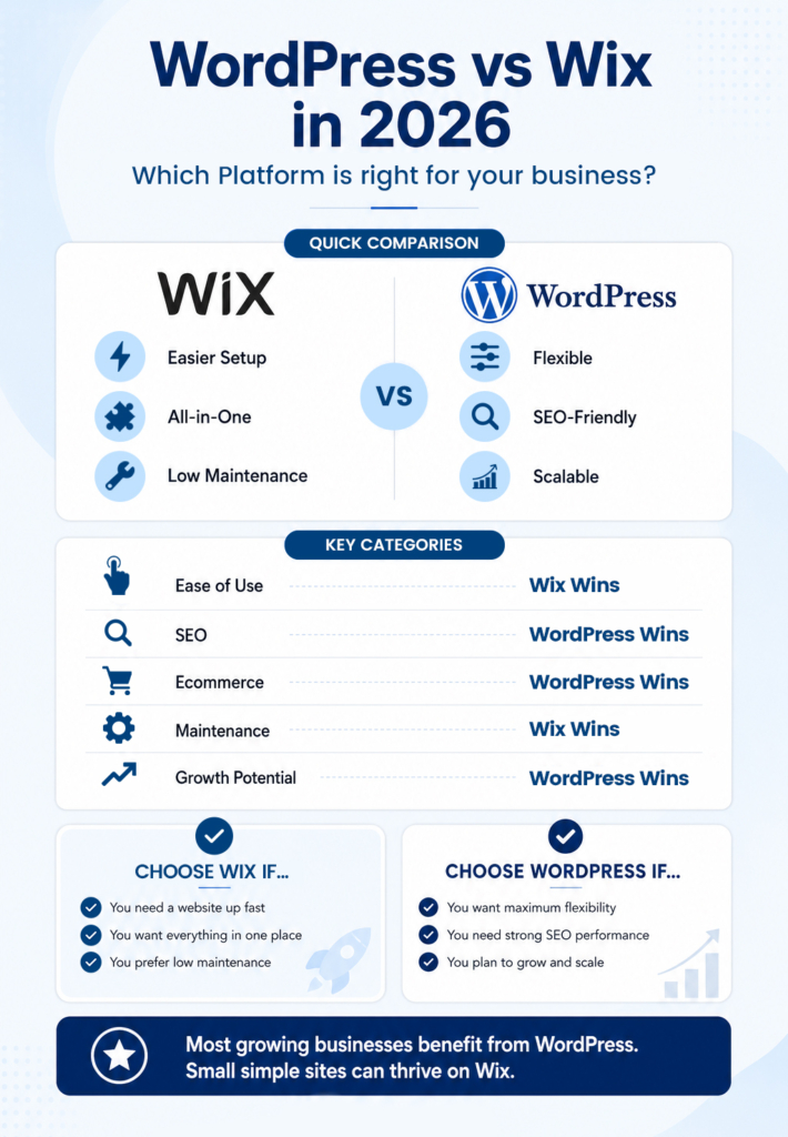 WordPress vs Wix in 2026